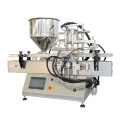 Automatic Desktop Juice Oil Liquid Spray Bottle Filling Capping Labeling Machine Line With Vibratory Bowl Feeder